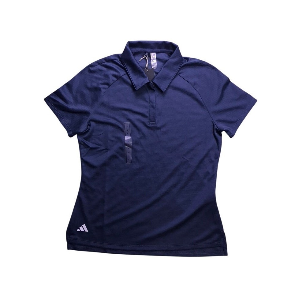 Adidas Polo Shirt Womens Large Blue New Short Sleeve Performance‎ Golf Top